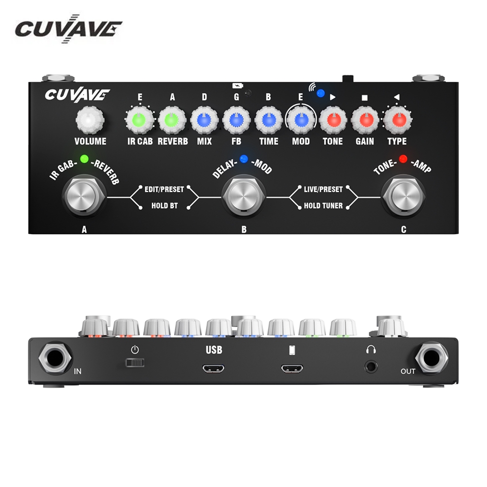 Pedal De Efeitos De Guitarra Guitarra Recarregável Pedal Multi Efeito Pedais Combinados De Efeito De Guitarra Acessórios