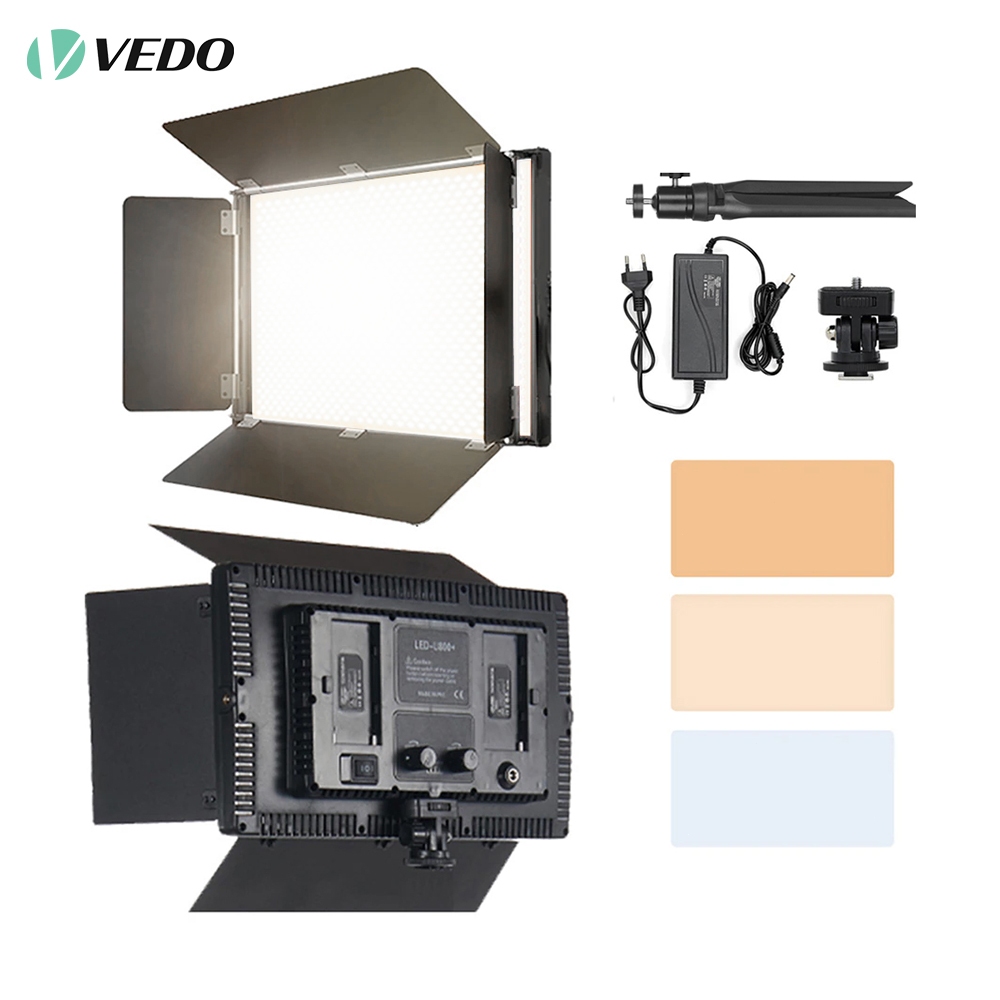 Luz de estúdio fotográfico LED de 50 W Iluminação de vídeo na câmera Lâmpada de painel de fotografia de gravação portátil com tripé para Youbute Game Live