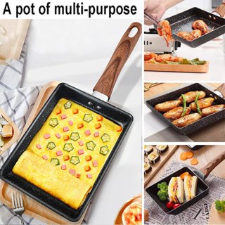 Panela Frigideira De Omelete Japonesa Antiaderente Quadrada cozinha 20 x 15 cm Antiaderent...