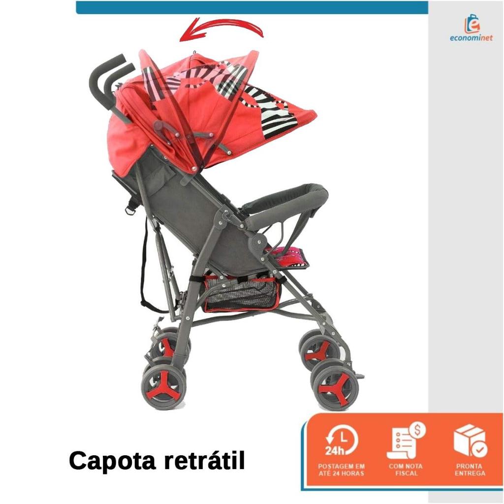 Carrinho de Bebê Guarda Chuva Passeio Leve Infantil Compacto Viagens Dobrável Avião 15kg Resistente · foto 2
