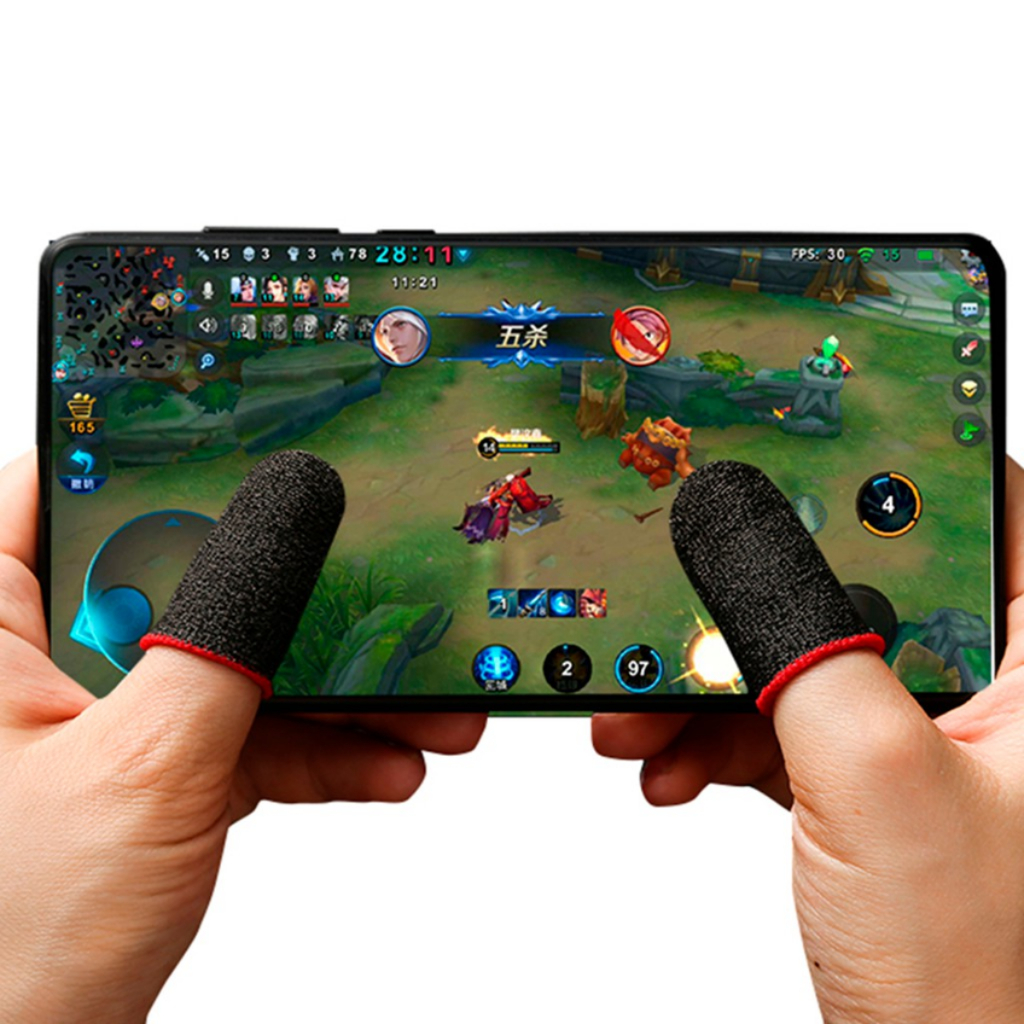 Kit 4 Luvas De Dedo Gamer Pra Jogos Mobile Pubg Free Fire Pro Top
