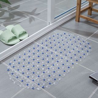 Tapete para Box antiderrapante - Formado de Bolas Uniforme Transparente Antiderrapante fixação de Ventosas