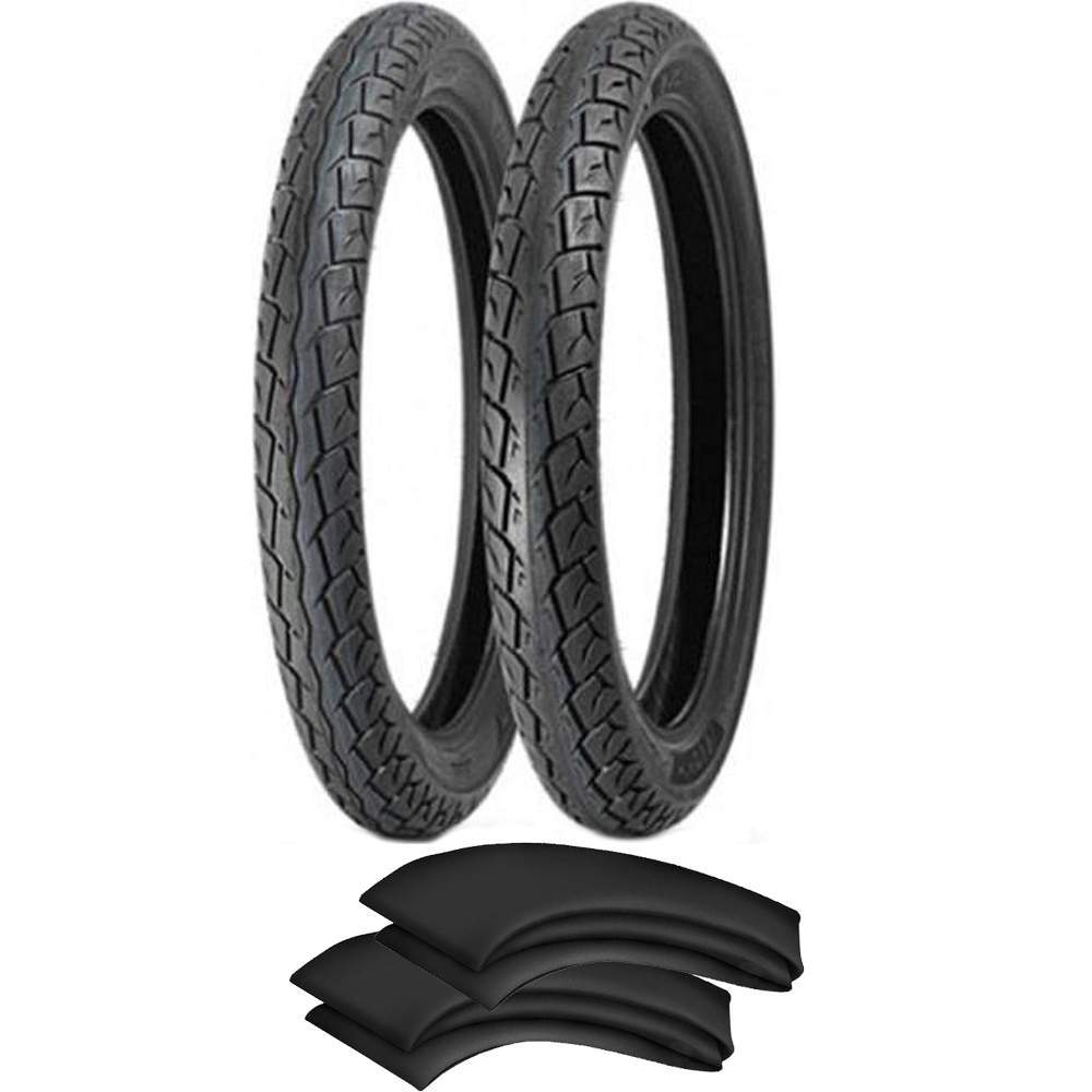Kit Pneu Fan Cg Ybr 90/90-18 + 80/100-18 Matrix Levorin + Camaras de ar