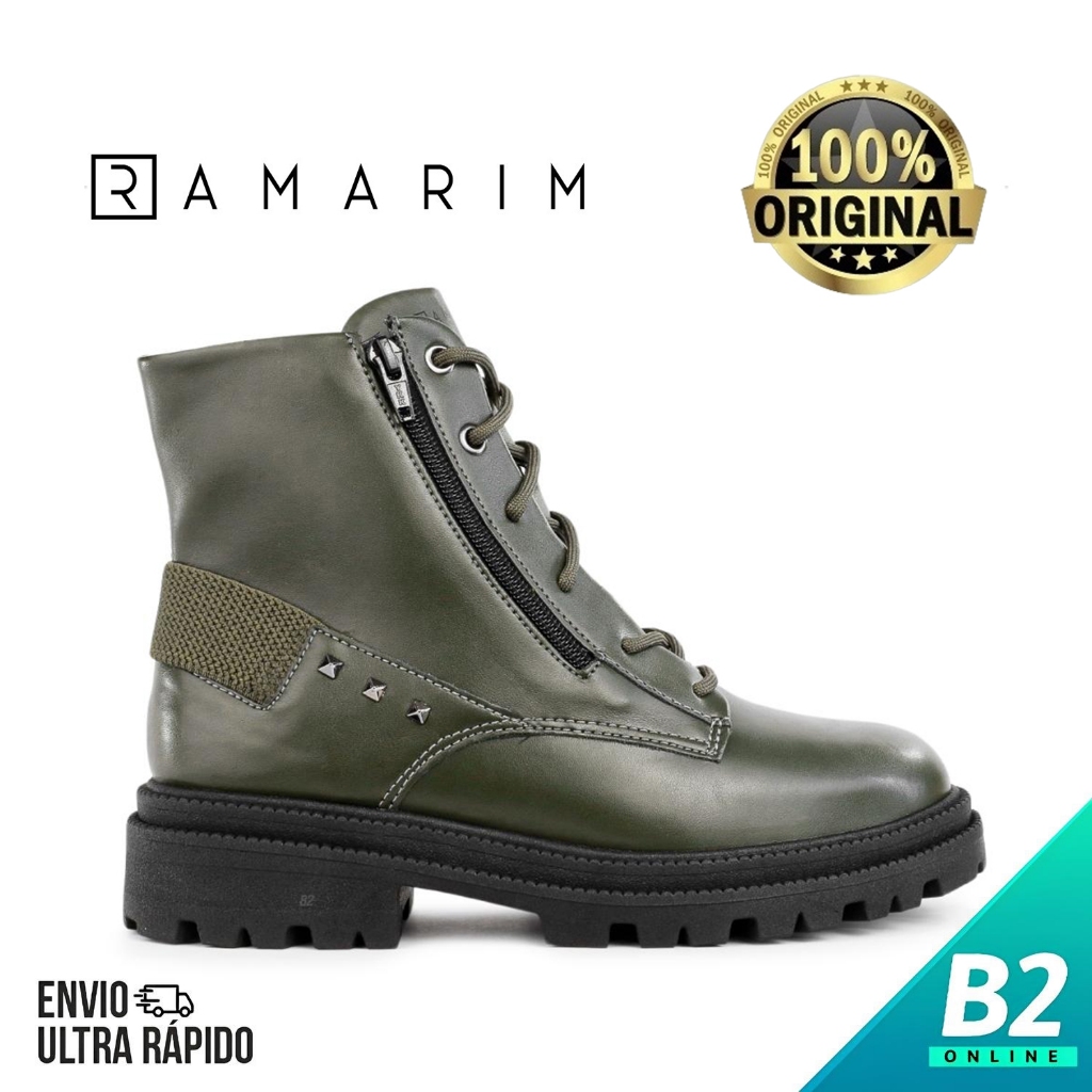 Bota Ramarim Coturno Tratorada Ziper Feminina 100% Original Com Nota Fiscal e Garantia