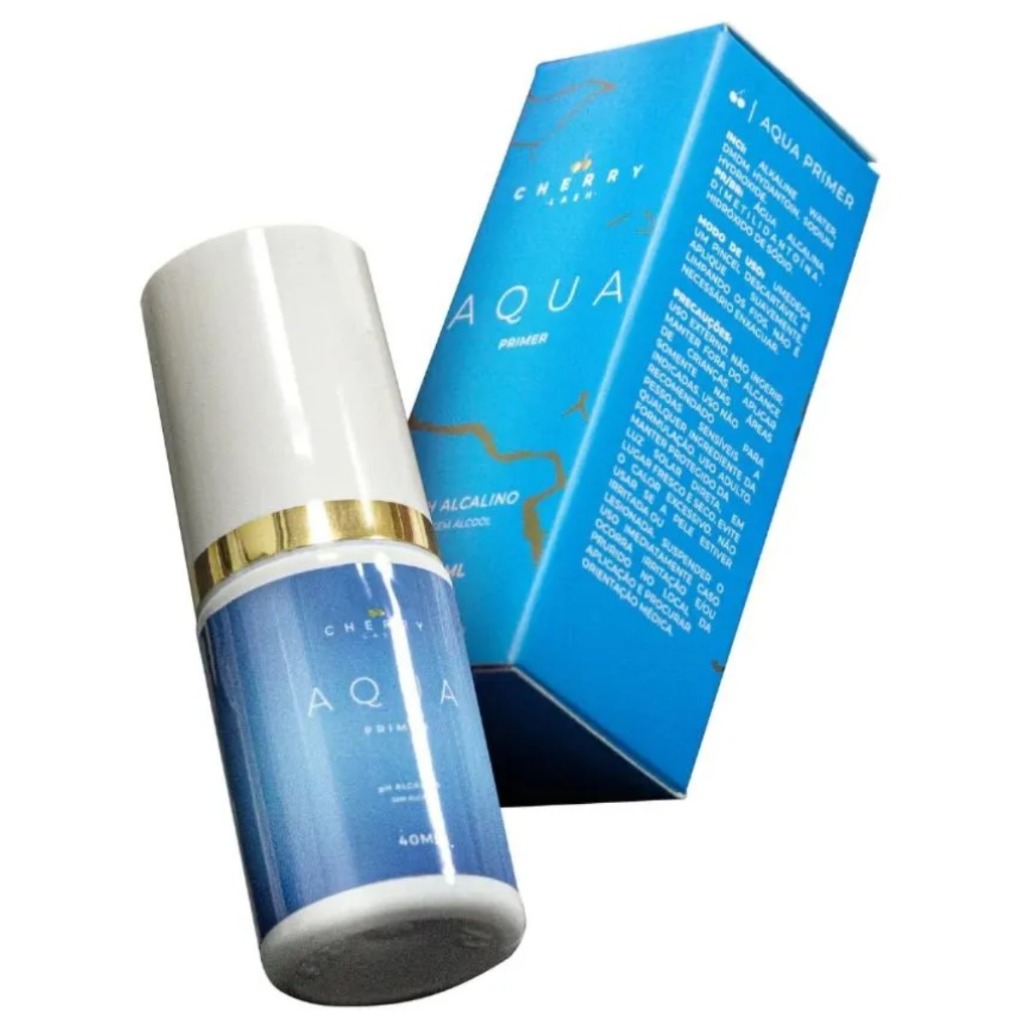 Aqua Primer Cherry Lash 40ml Extensão De Cílios Fio A Fio Tufo Postiços
