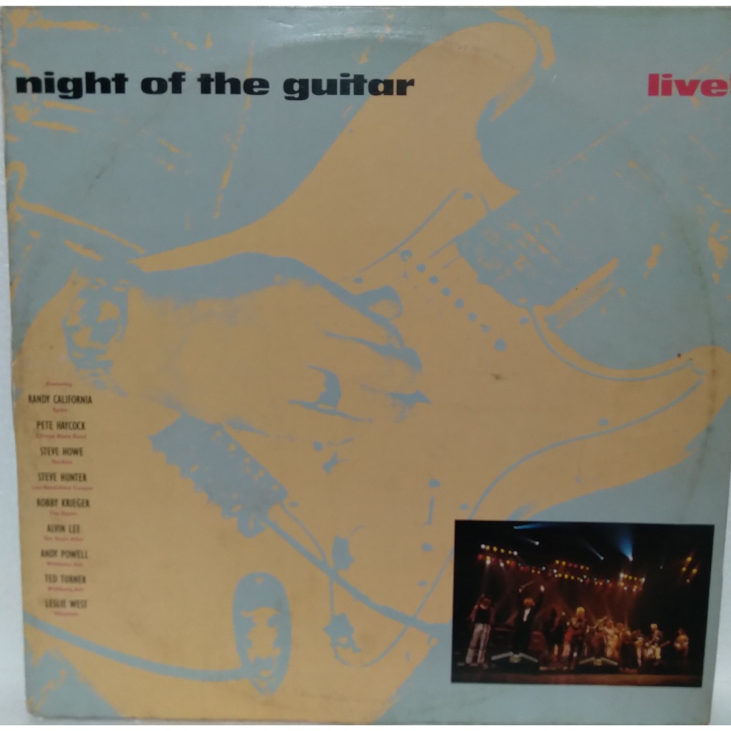 Lp - Night Of The Guitar Live - Alvin Lee, Steve Howe, Leslie West, Outros - 1989