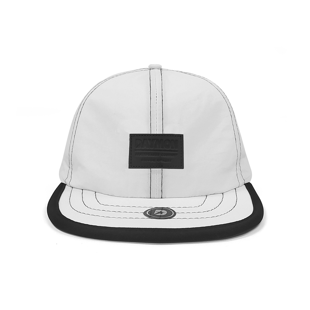 Boné Aba Reta Six Panel Masculino Skate Co. white Proteção UV Aba em E.V.A Bone Unissex
