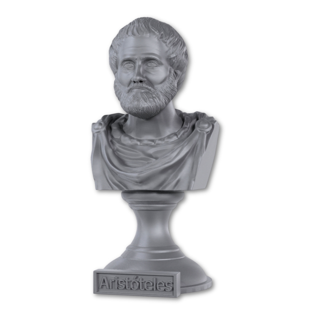 Escultura Estátua Busto Filosofo Grego Aristóteles Estatueta Decoração - ARTBOX3D