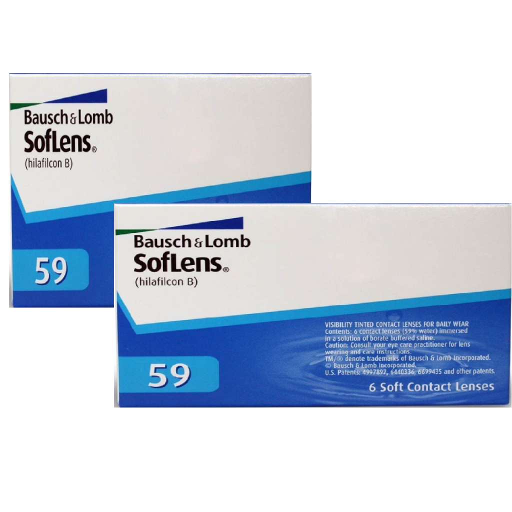 Lentes De Contato Soflens 59 Incolor Mensal Com Grau - Bausch & Lomb 2 caixas
