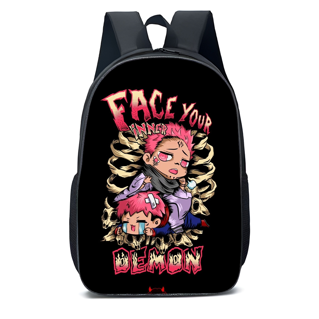 Mochila Escolar Infantil Juvenil face your demon desenho volta as aulas promoção