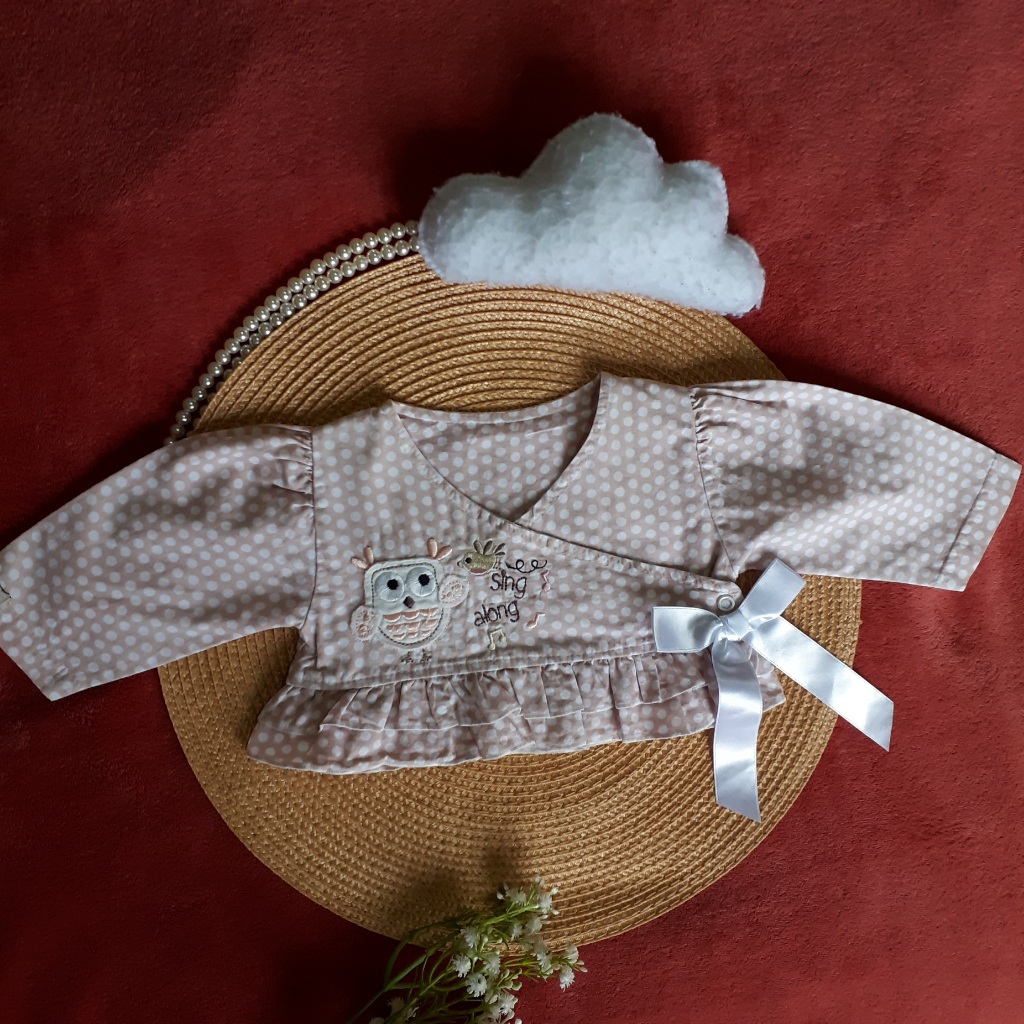 Bolero Casaquinho de tricoline Travessu’s - Tam. 0 a 3 meses