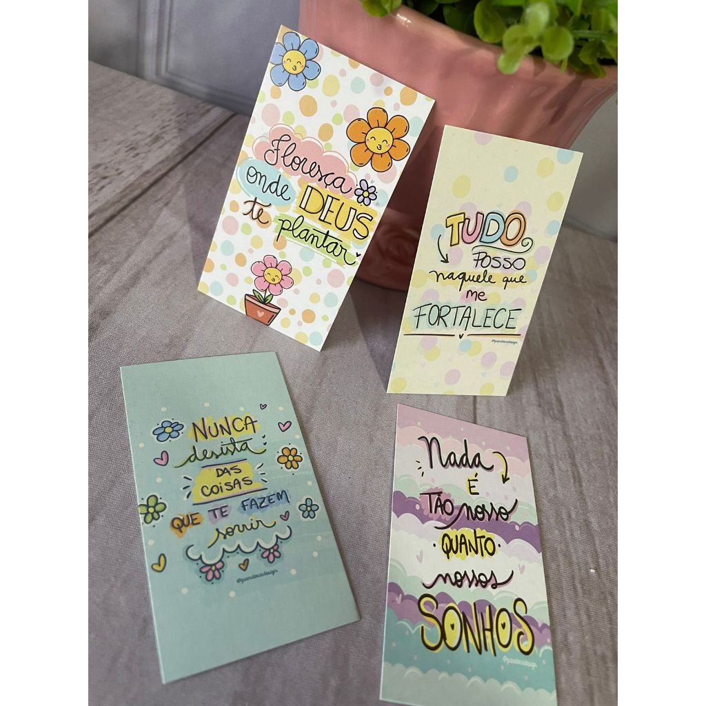 Kit 50 Cartões Motivacionais - Cards Motivacionais - Cartões Carinhosos em Oferta na Shopee