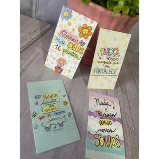Kit 50 Cartões Motivacionais - Cards Motivacionais - Cartões Carinhosos em Oferta na Shopee