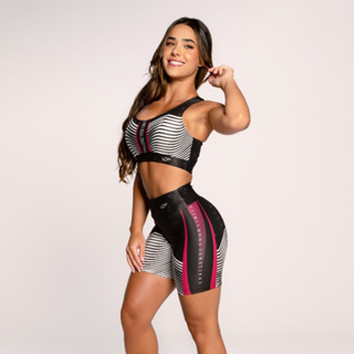 Conjunto Fitness Suplex Estampado Academia Feminino Top E Short Challenge em Oferta na Shopee