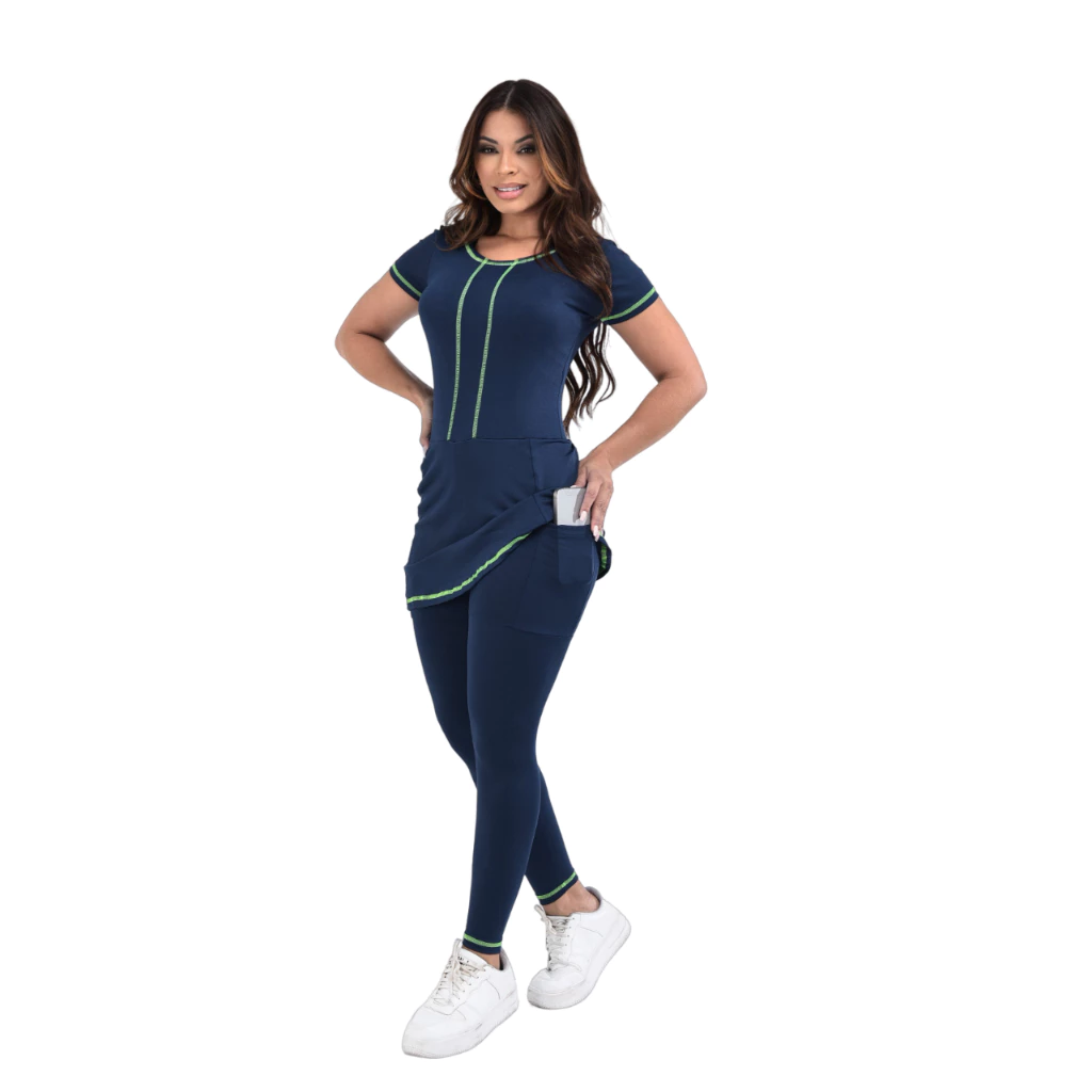 Macacão Feminino Fitness Moda Evangelica Com Bolso Treinos Caminhada Academia — imagem 1