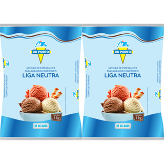 KIT 2X Liga Neutra 1kg ORIGINAL Du Porto Estabilizante Para Sorvetes Picolés Geladinhos Sacolés Sobremesas e Comestíveis em Oferta na Shopee