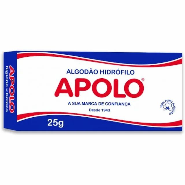 Algodão Hidrófilo Apolo 25g Caixa