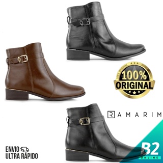 Bota Ramarim Cano Curto Fivela Feminina 100% Original Com Nota Fiscal e Garantia em Oferta na Shopee