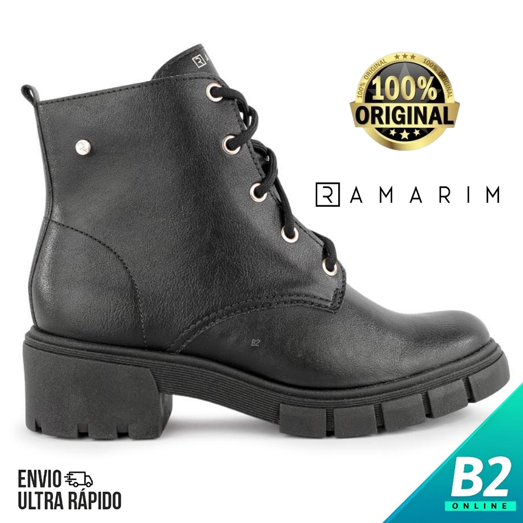 Bota Coturno Ramarim Tratorada Cano Médio Feminina 100% Original Com Nota Fiscal e Garantia