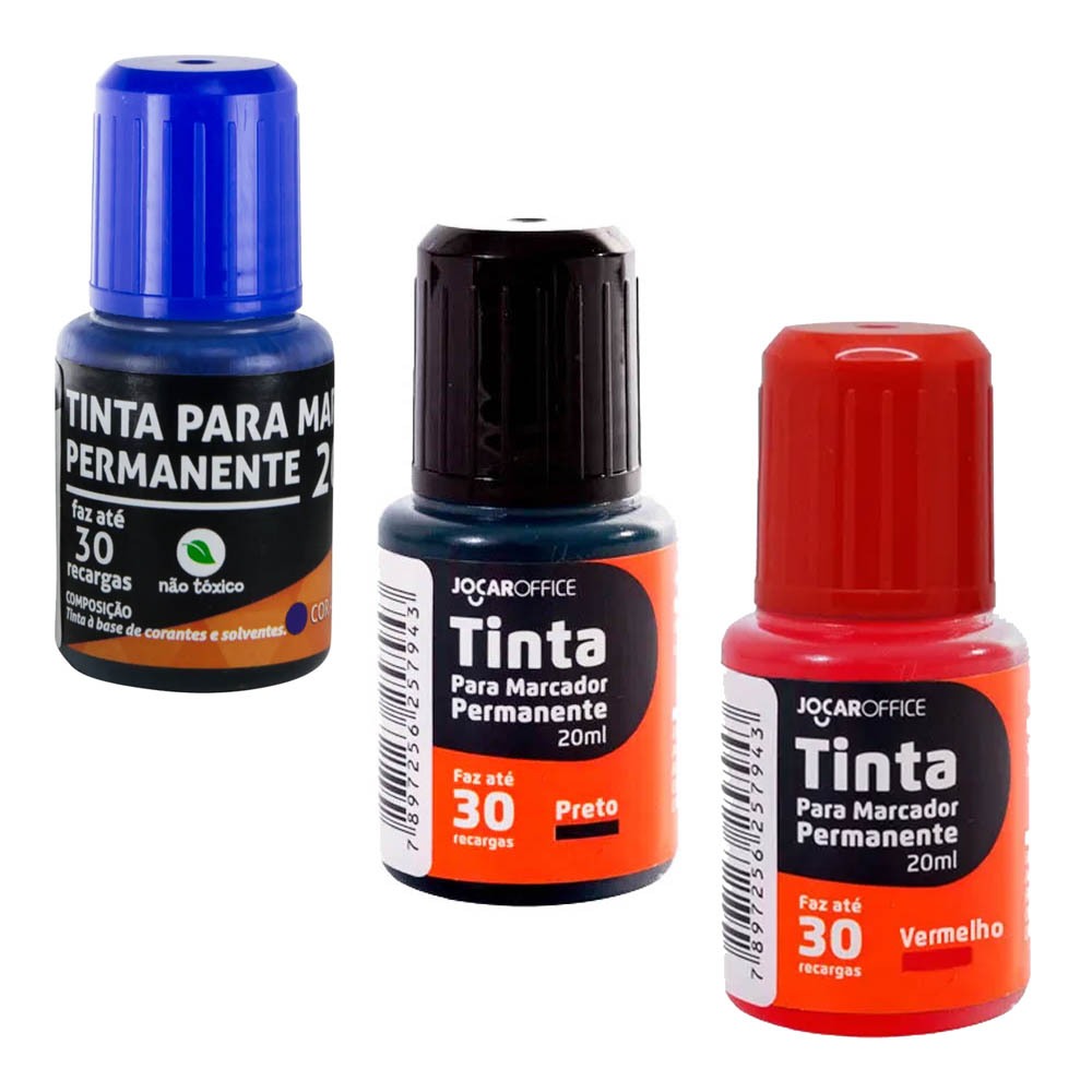 Tinta Para Marcador Permanente Refil Recarga Caneta Reabastece Pincel Atômico Prático Rápido