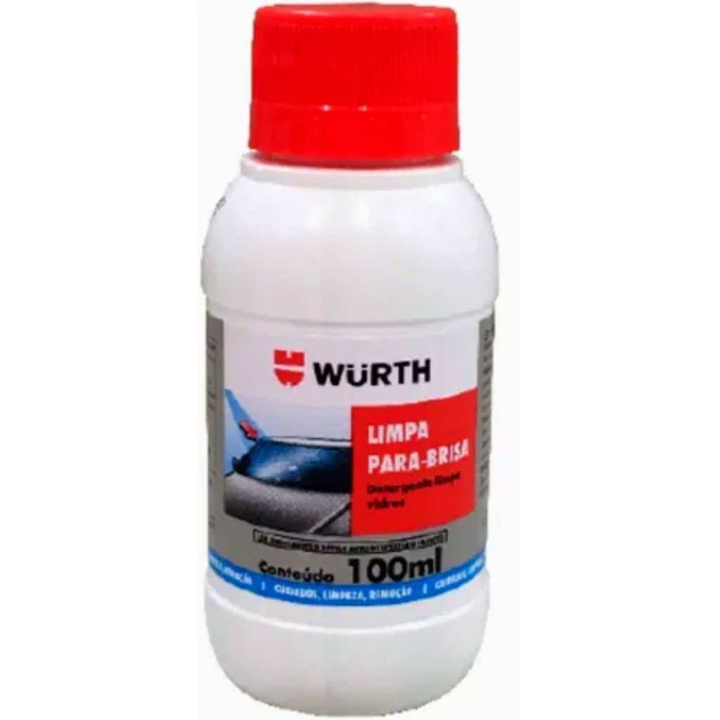 Limpa Para Brisa Wurth 100ml Fluido Limpeza De Parabrisa