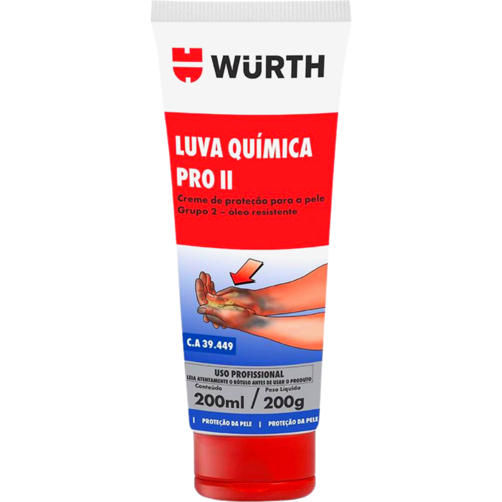 Produto Para Proteger as Mãos de Agentes Quimicos Para Mecanico Luva Quimica Pro II 200 G Wurth - Home & Living