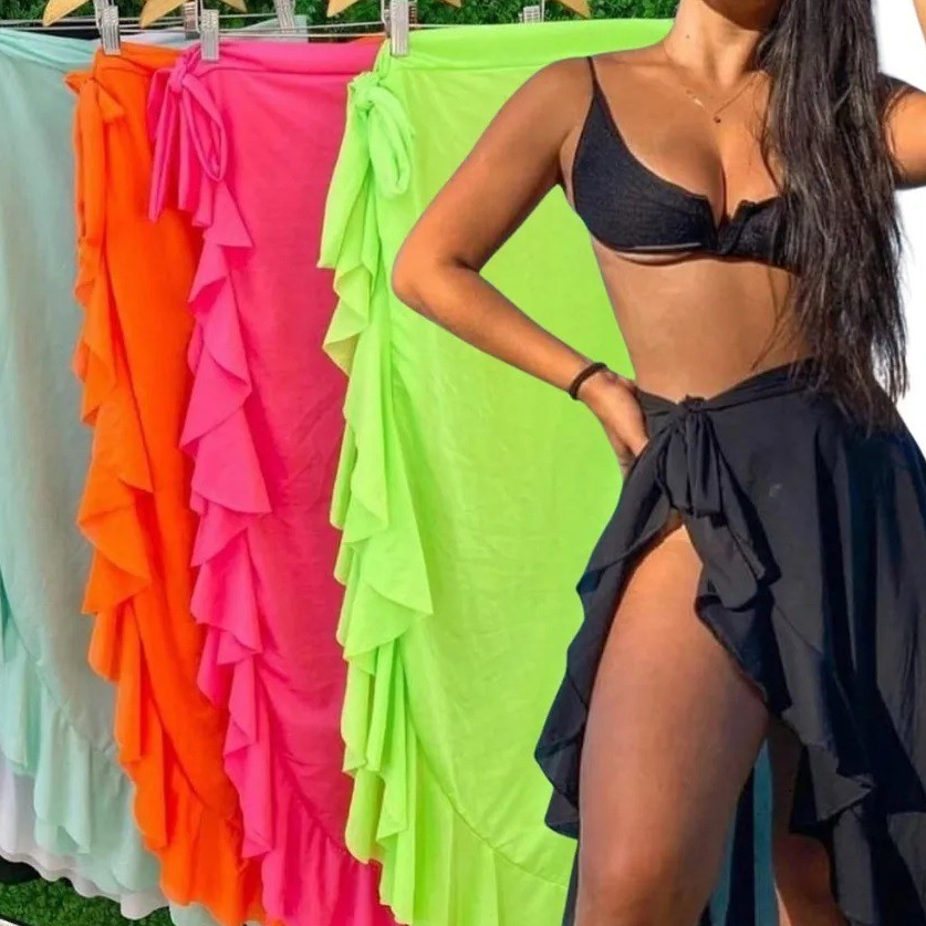 Saida De Praia Curta Canga De Amarrar Pareô