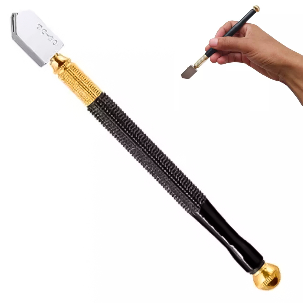 Cortador De Vidro Profissional Com Reservatório Resistente Cabo Plástico Corte Rápido Preciso - Home & Living