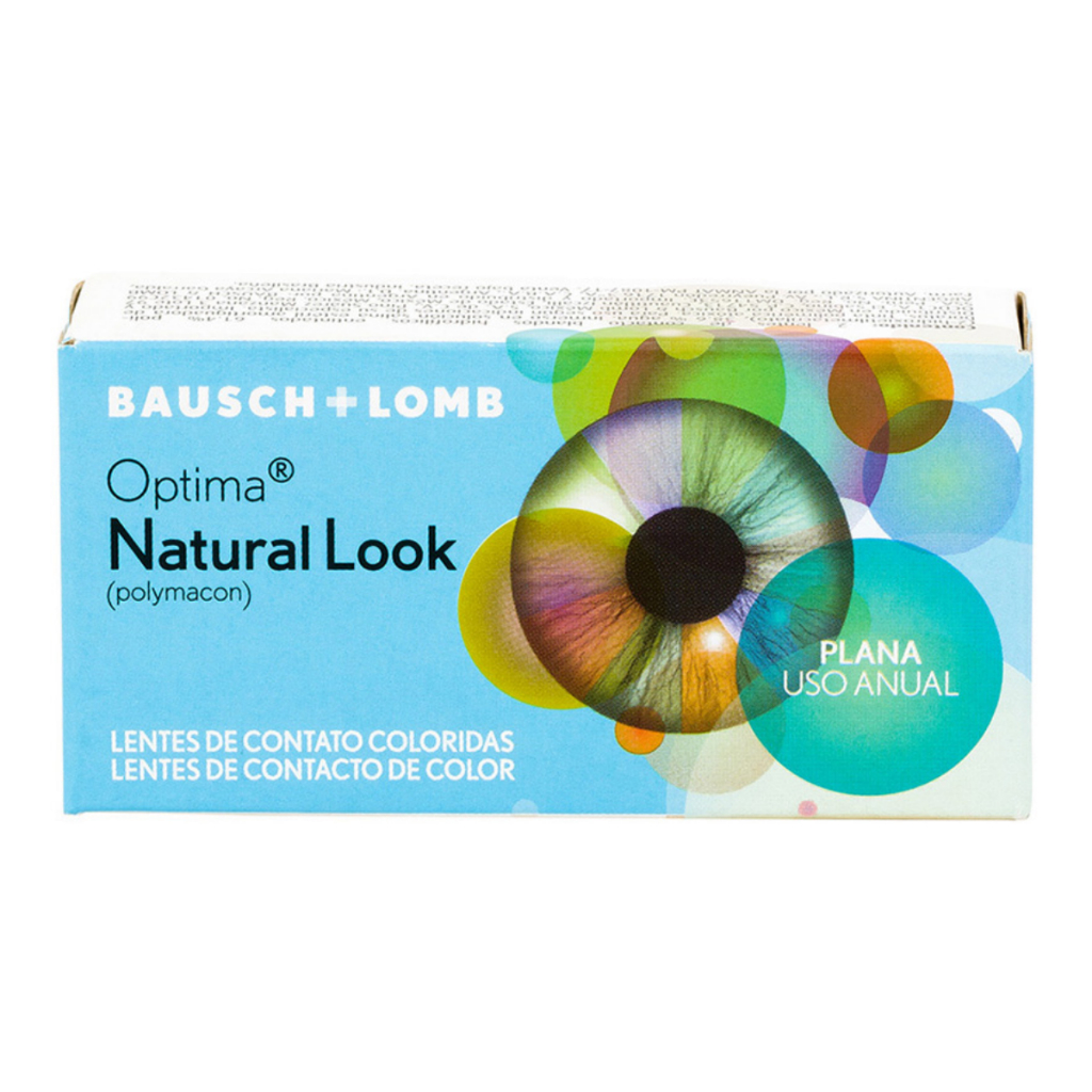 Lentes de Contato Coloridas Optima Natural Look Anual Sem Grau O Par - Bausch & Lomb