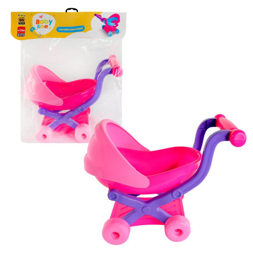 Carrinho de boneca de bebê rosa infantil Para Passeio Meninas Brinquedo