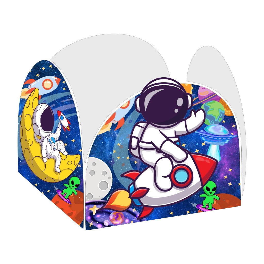 Forminhas para Doces Galáxia Espacial Astronauta - Decoração de Festa e Mesversário.