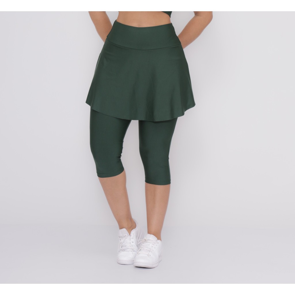 Calça Capri Fitness Moda Evangélica Com Bolso Caminhada Treinos