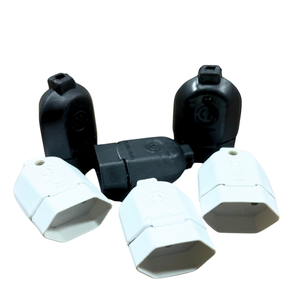 KIT 50 Unidades Plug Fêmea para Extensão Elétrica 2p+t