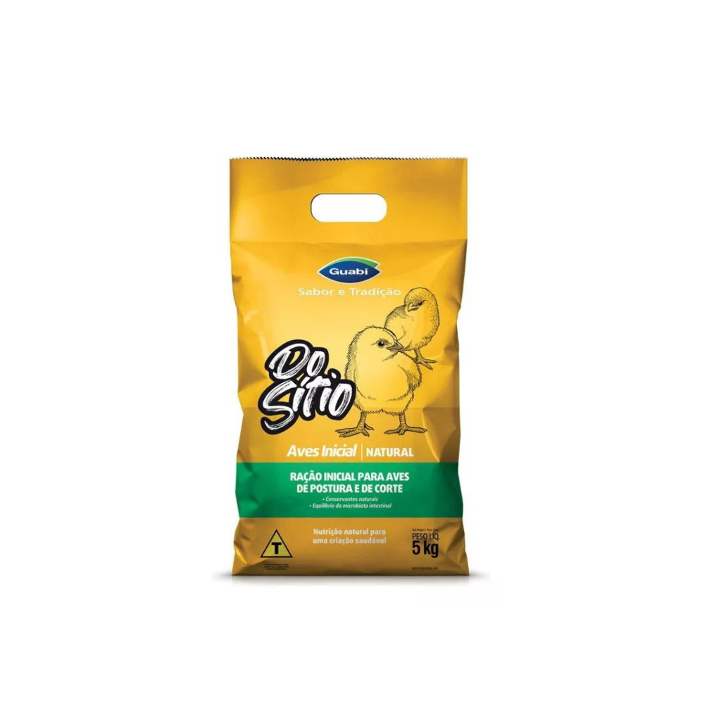 Ração Crescimento Para Pintinho E Aves 5kg Inicial Guabi