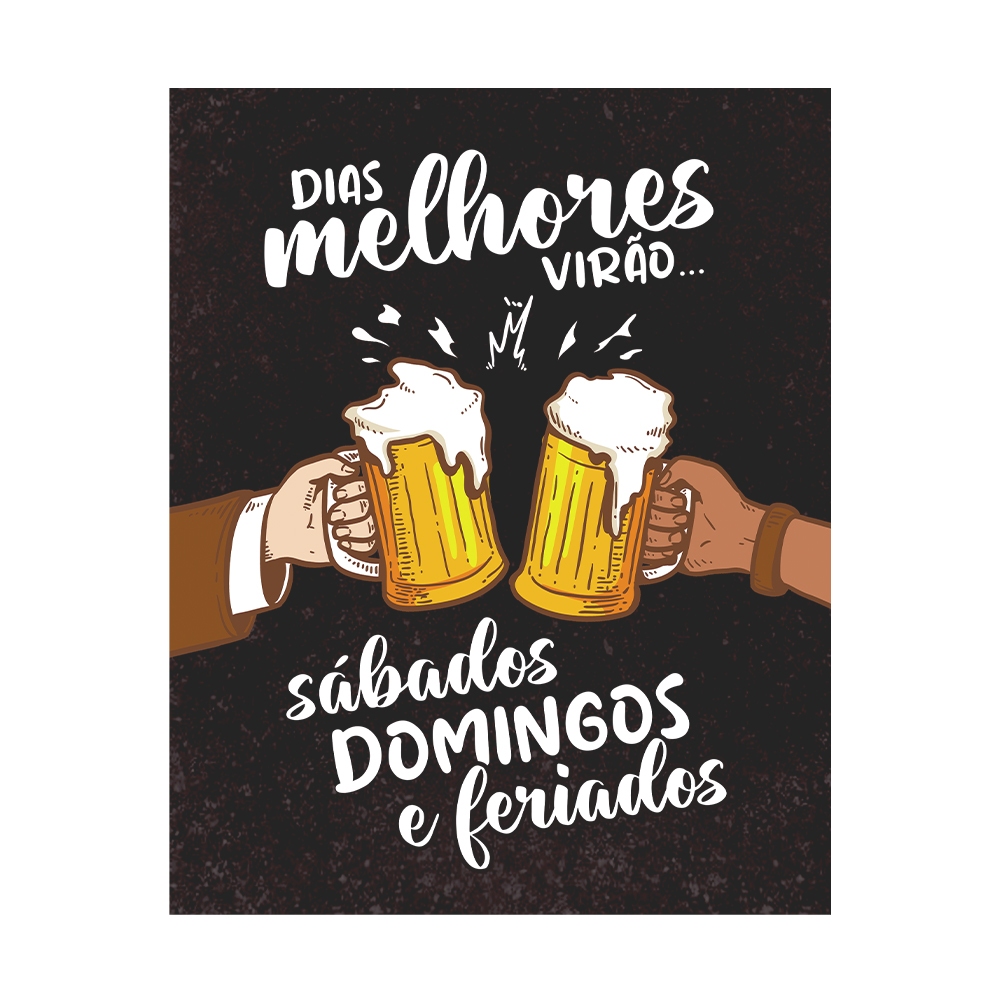 Placa Decorativa 20x25 Cerveja Bebida Canto do Churrasco Bar