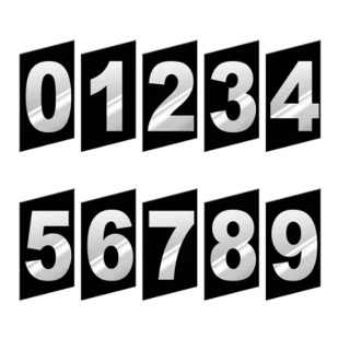 Números Residenciais Espelhados Tamanho (1;2;3;4;5;6;7;8;9;0) em Oferta na Shopee