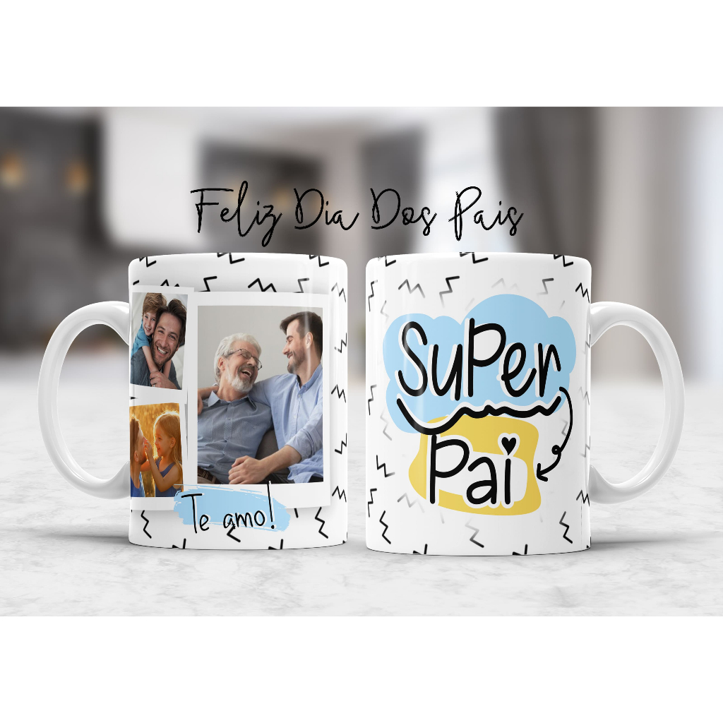 Caneca Personalizada Dia dos Pais- Avô -Tio - Padrasto - Com fotos e frases