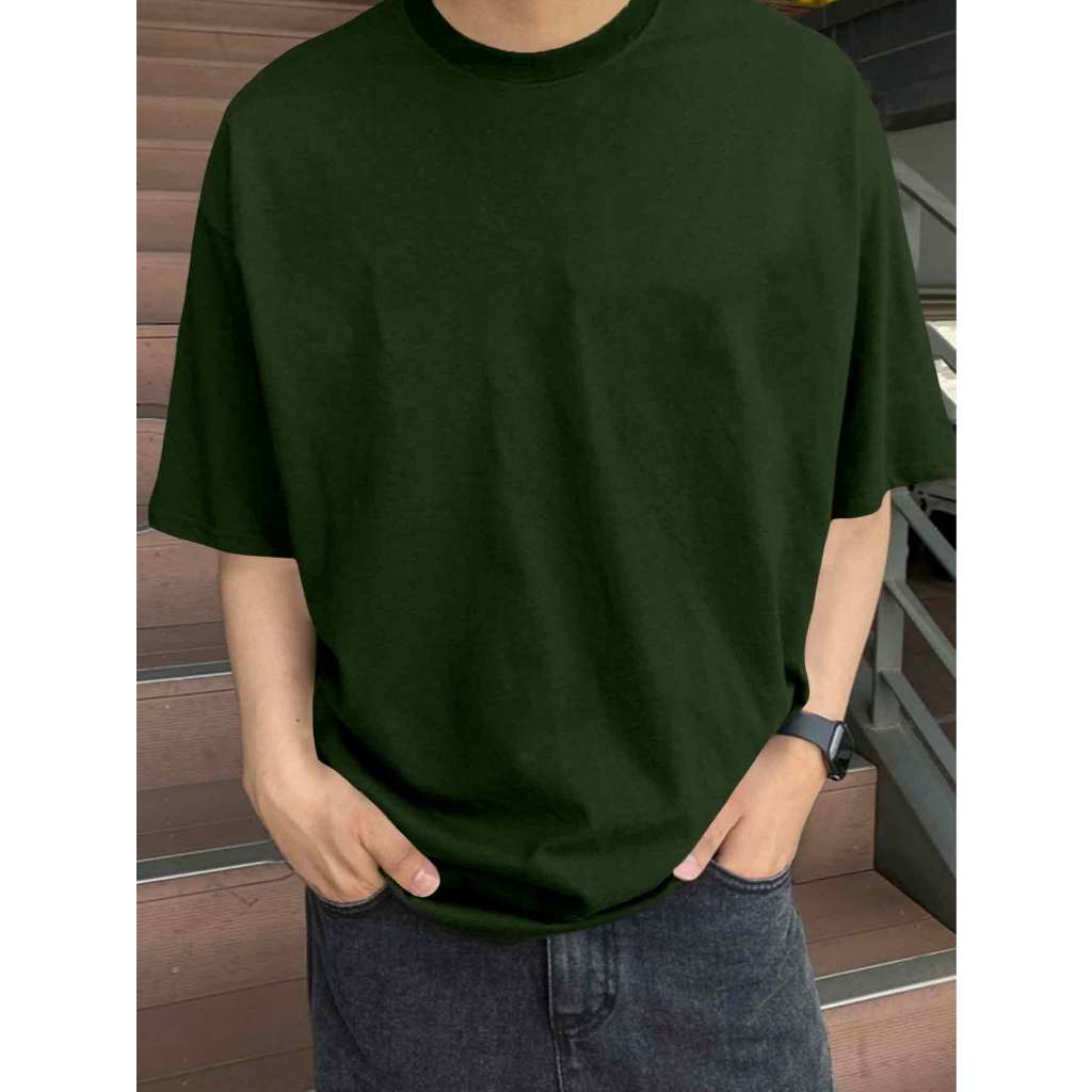 Camiseta Sem Estampa Casual Estilosa Oversized Blusa Minimalista Moderna Oversized Camisa Manga Cur