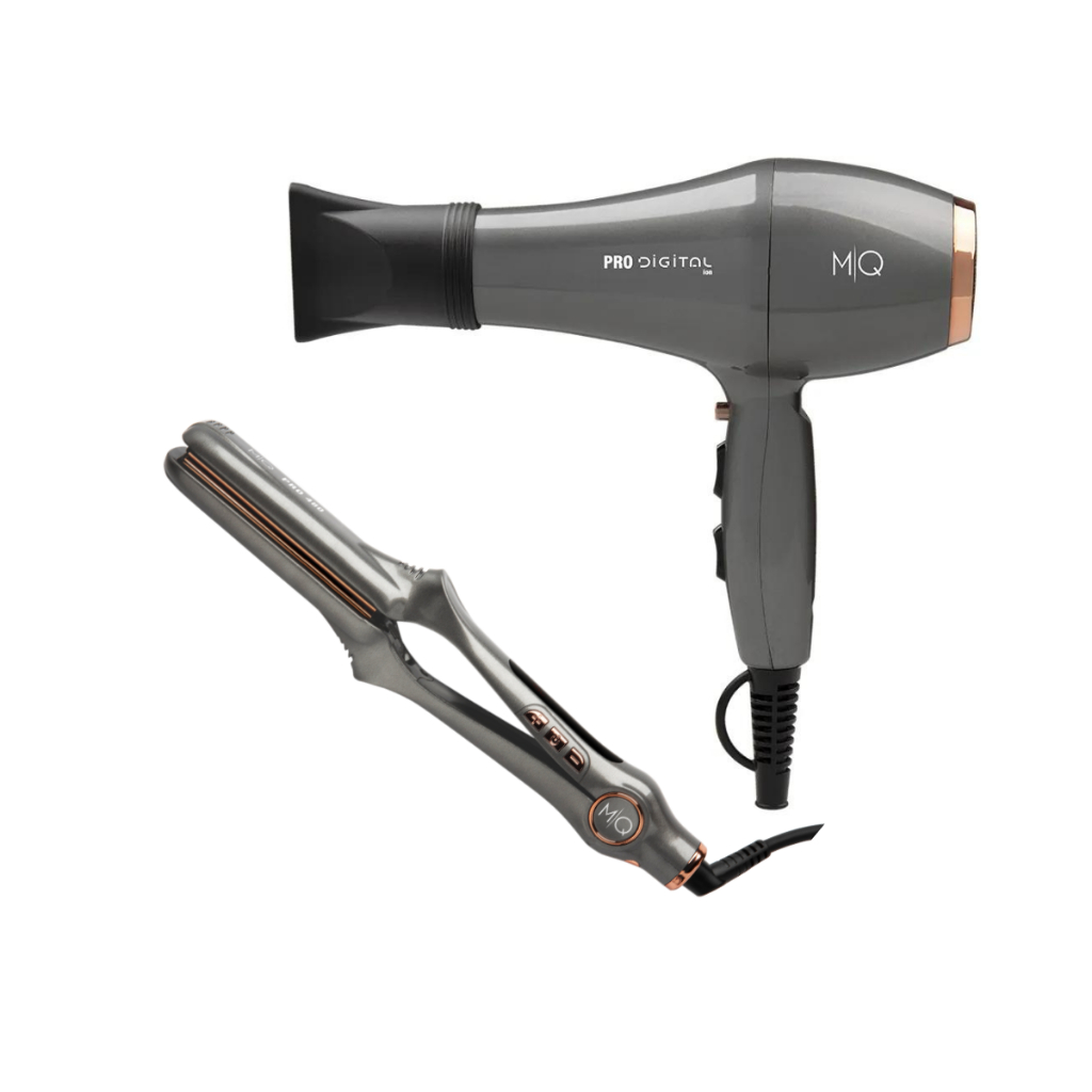 Kit Mq - Secador Mq Pro Digital Íon 2400w 127v + Chapinha Prancha Alisadora Mq Pro 480
