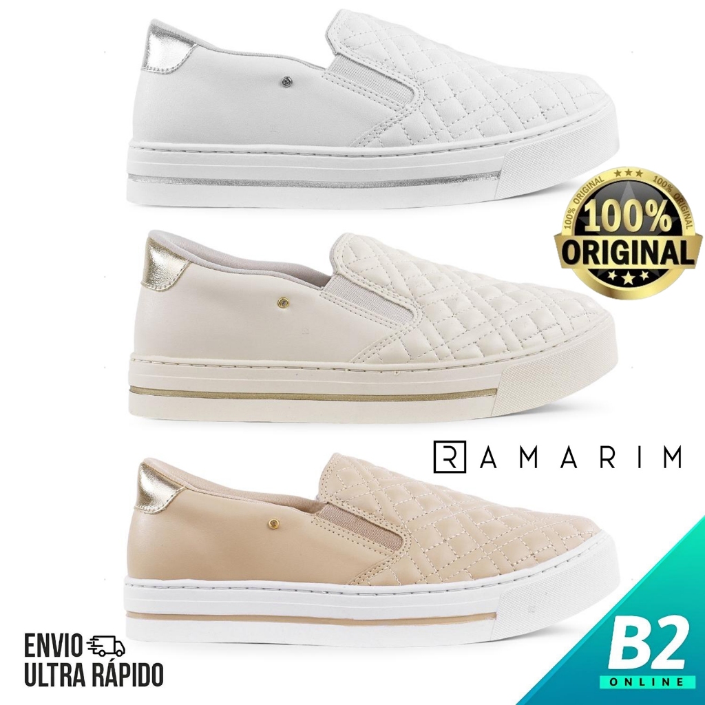 Tenis Ramarim Slip On Casual Feminino 100% Original Com Nota Fiscal e Garantia - Women Shoes