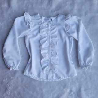 Blusa Infantil Manga Longa Com Babado Mini Diva Blogueira Luxo em Oferta na Shopee