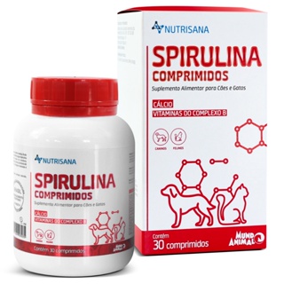 Spirulina Nutrisana Suplemento Alimentar Para Cães e Gatos 30 Comprimidos em Oferta na Shopee