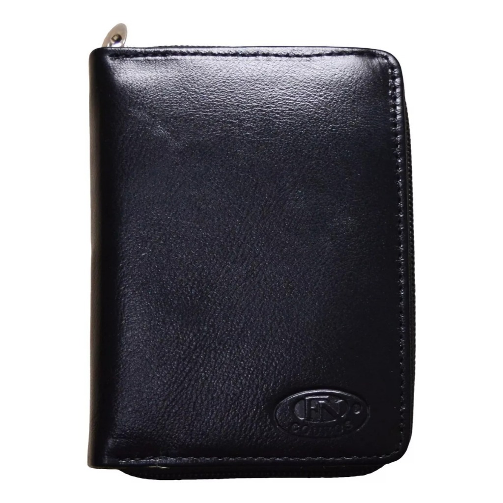 Carteira Masculina Sanfonada (biblia) Couro Bovino Legitimo com zíper fecho especial