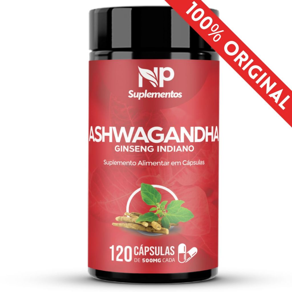 Ashwagandha Original Ginseng Indiano Puro 120 Cápsulas 500mg em Oferta na Shopee