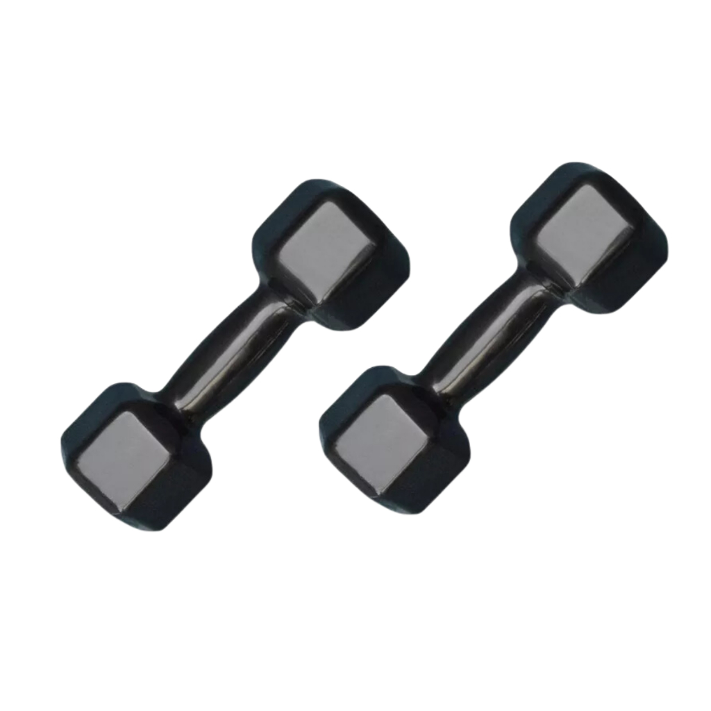 Par Halter Sextavado Emborrachado 2kg Musculação