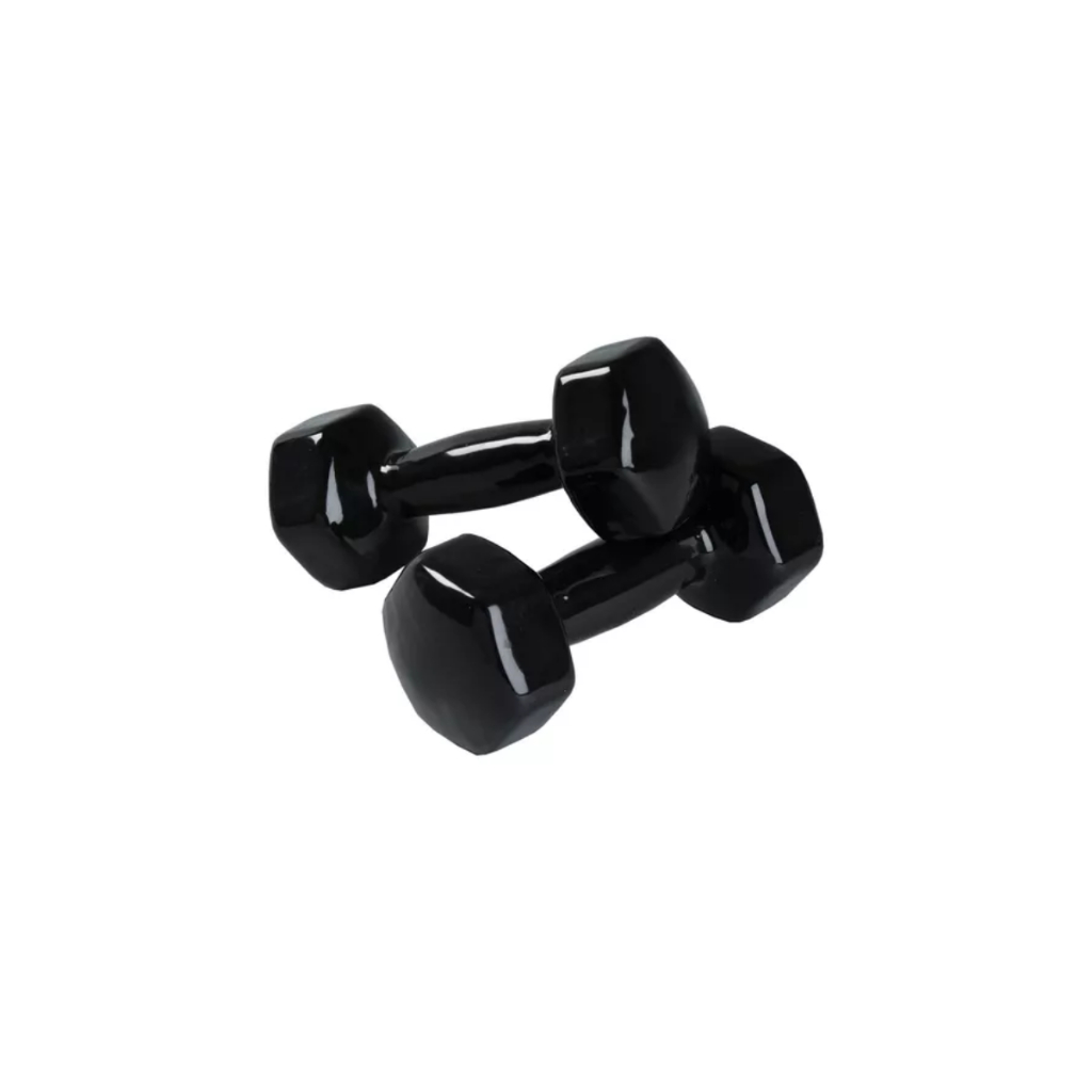 Par Halter Sextavado Emborrachado 3kg Musculação