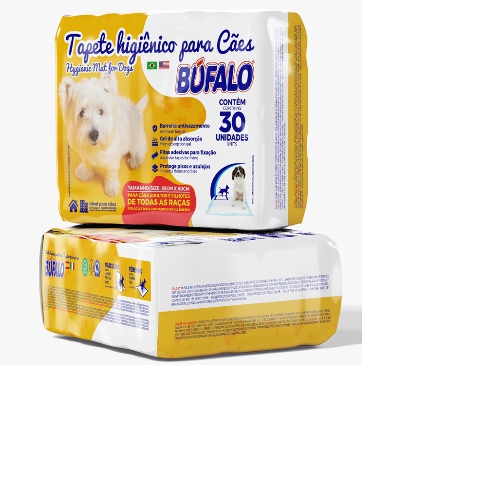 Tapete Higienico Bufalo Para Cães 80X60 com 30 uni — imagem 2 de 2