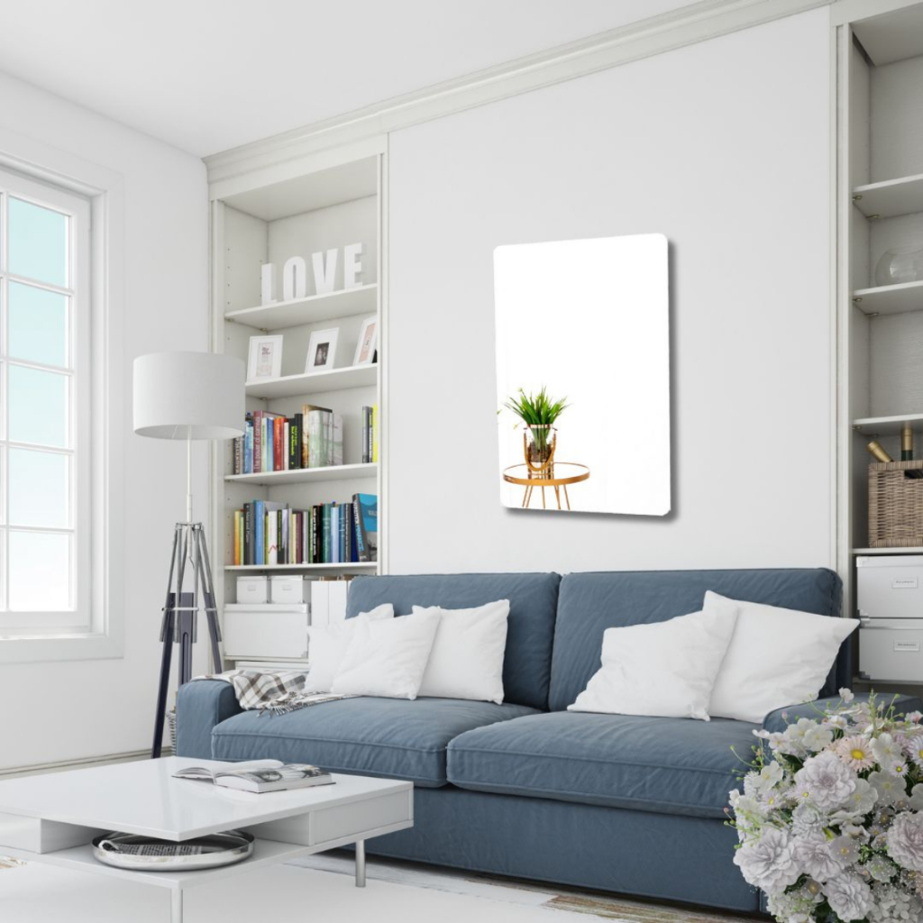 Espelho Corpo Inteiro Retangular Polido 70cmX50cm Decorativo Banheiro Quarto Sala de Estar Hall em Oferta na Shopee