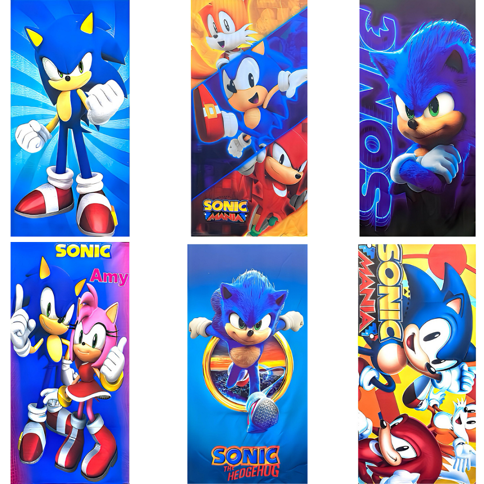 Toalha de Banho Infantil Sonic Amy Tails 1,40 x 0,70cm Praia Piscina Personagens - Ótima Qualidade em Oferta na Shopee