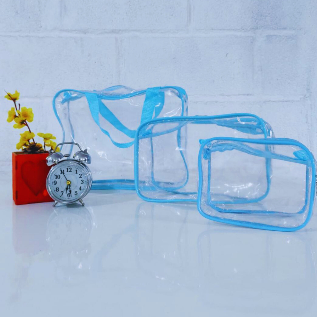 kit com 3 Necessaires organizadoras de maquiagem higiene pessoal em Oferta na Shopee